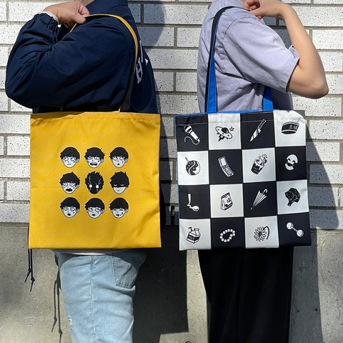YELLOW MOB | Double Sided Zipper Tote
