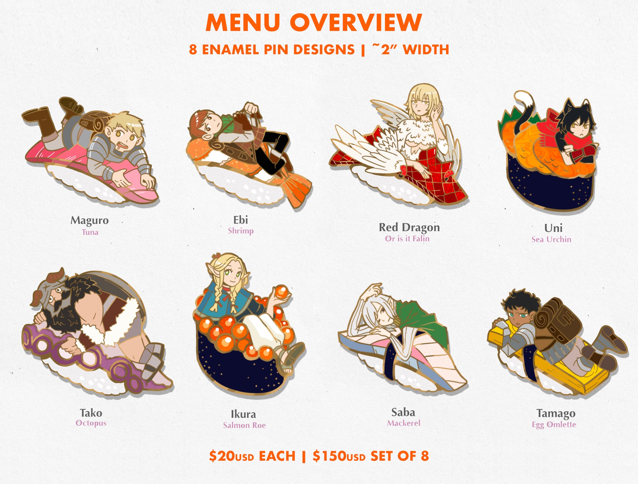[PO] Omakase Sushi | Dunmesh Pins